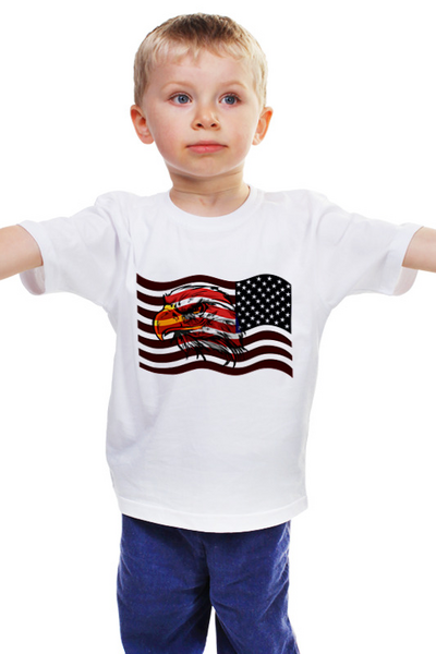 Заказать детскую футболку в Москве. Детская футболка классическая унисекс Флаг  от Елена  - готовые дизайны и нанесение принтов.