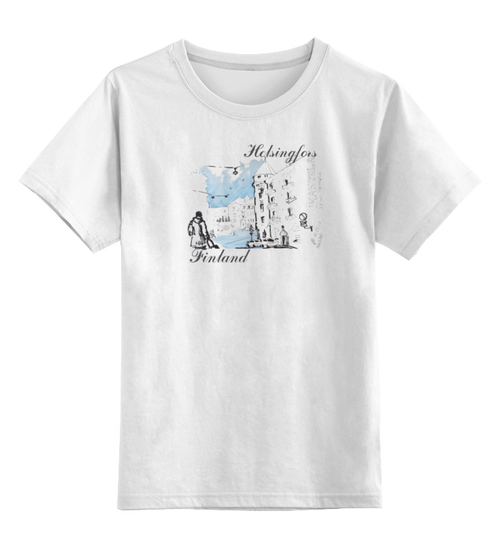 Заказать детскую футболку в Москве. Детская футболка классическая унисекс Helsingfors от mspnru - готовые дизайны и нанесение принтов.