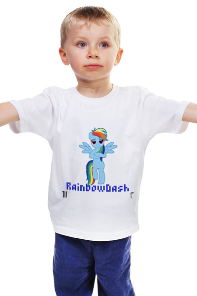 Заказать детскую футболку в Москве. Детская футболка классическая унисекс rdash2 от rainbow - готовые дизайны и нанесение принтов.