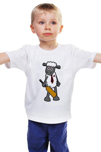 Заказать детскую футболку в Москве. Детская футболка классическая унисекс Модная овечка от ПРИНТЫ ПЕЧАТЬ  - готовые дизайны и нанесение принтов.