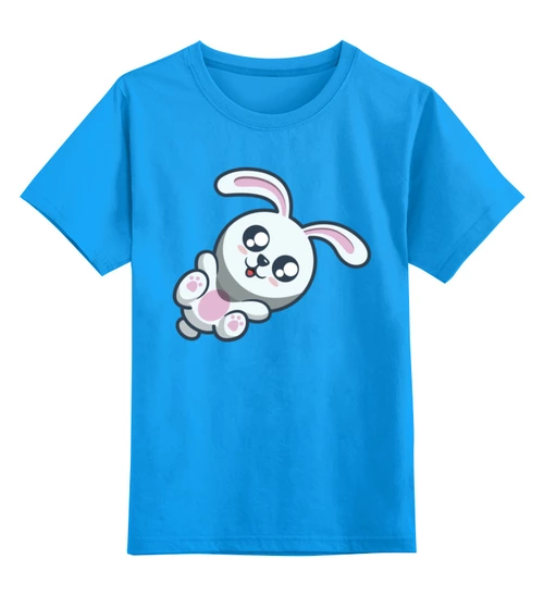 Заказать детскую футболку в Москве. Детская футболка классическая унисекс Кролик милаш от skynatural - готовые дизайны и нанесение принтов.