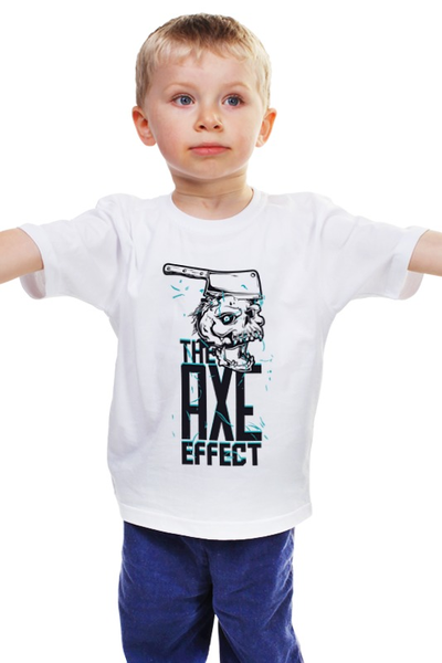 Заказать детскую футболку в Москве. Детская футболка классическая унисекс The AXE Effect от Alex Remington - готовые дизайны и нанесение принтов.