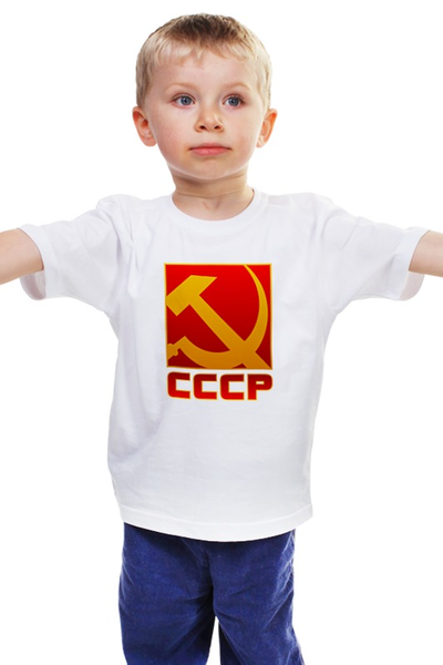 Заказать детскую футболку в Москве. Детская футболка классическая унисекс СССР (Серп и молот) от gopotol - готовые дизайны и нанесение принтов.