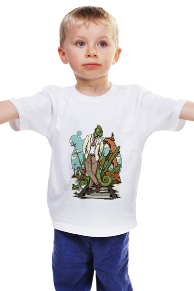 Заказать детскую футболку в Москве. Детская футболка классическая унисекс chameleon от Yankin - готовые дизайны и нанесение принтов.