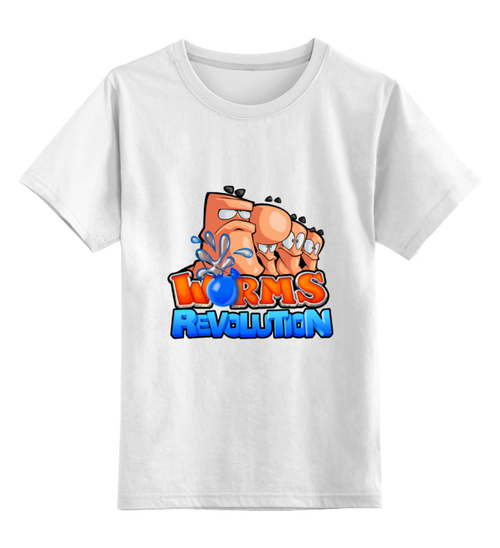 Заказать детскую футболку в Москве. Детская футболка классическая унисекс Worms Revolution от game-fan - готовые дизайны и нанесение принтов.