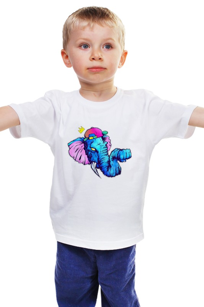 Заказать детскую футболку в Москве. Детская футболка классическая унисекс Слон арт от ПРИНТЫ ПЕЧАТЬ  - готовые дизайны и нанесение принтов.
