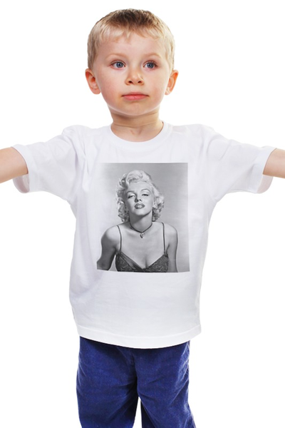 Заказать детскую футболку в Москве. Детская футболка классическая унисекс Marilyn Monroe   от KinoArt - готовые дизайны и нанесение принтов.