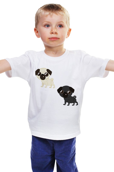 Заказать детскую футболку в Москве. Детская футболка классическая унисекс Мопсы от NorrD - готовые дизайны и нанесение принтов.