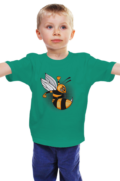 Заказать детскую футболку в Москве. Детская футболка классическая унисекс Злая пчелка  от ПРИНТЫ ПЕЧАТЬ  - готовые дизайны и нанесение принтов.