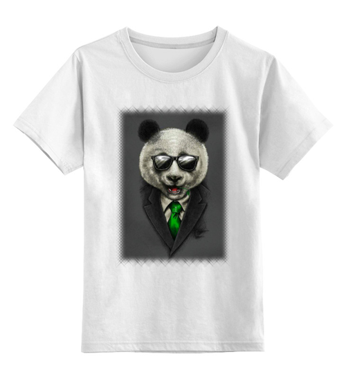Заказать детскую футболку в Москве. Детская футболка классическая унисекс Модный панда медведь от Leichenwagen - готовые дизайны и нанесение принтов.