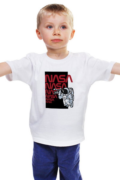Заказать детскую футболку в Москве. Детская футболка классическая унисекс NASA (НАСА) от TheAndarz  - готовые дизайны и нанесение принтов.