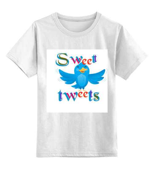 Заказать детскую футболку в Москве. Детская футболка классическая унисекс Sweet tweets от meland - готовые дизайны и нанесение принтов.