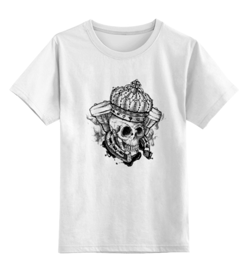 Заказать детскую футболку в Москве. Детская футболка классическая унисекс Skull_crown style от lockinloadeadly - готовые дизайны и нанесение принтов.