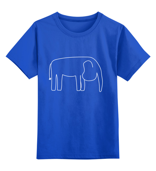 Заказать детскую футболку в Москве. Детская футболка классическая унисекс Белый слон от Vadim Koval - готовые дизайны и нанесение принтов.
