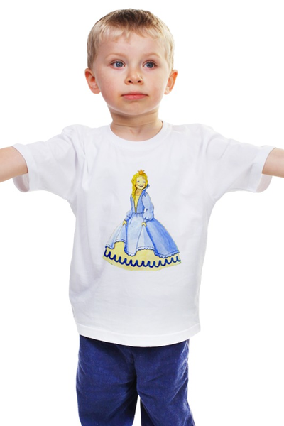 Заказать детскую футболку в Москве. Детская футболка классическая унисекс Счастливая принцесса от Нина Вольнева - готовые дизайны и нанесение принтов.