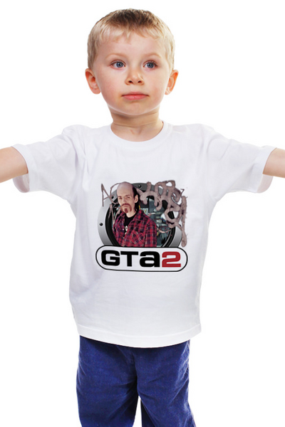 Заказать детскую футболку в Москве. Детская футболка классическая унисекс GTA 2 от THE_NISE  - готовые дизайны и нанесение принтов.