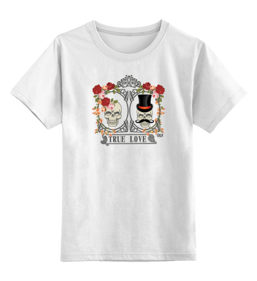 Заказать детскую футболку в Москве. Детская футболка классическая унисекс Настоящая любовь от OEX design - готовые дизайны и нанесение принтов.