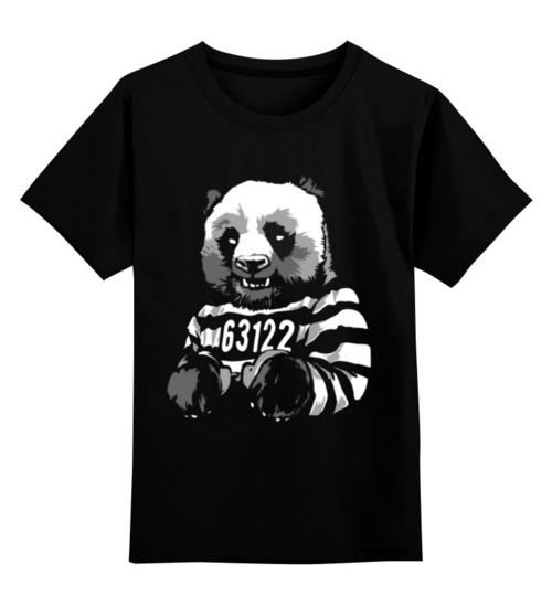 Заказать детскую футболку в Москве. Детская футболка классическая унисекс панда от queen  - готовые дизайны и нанесение принтов.