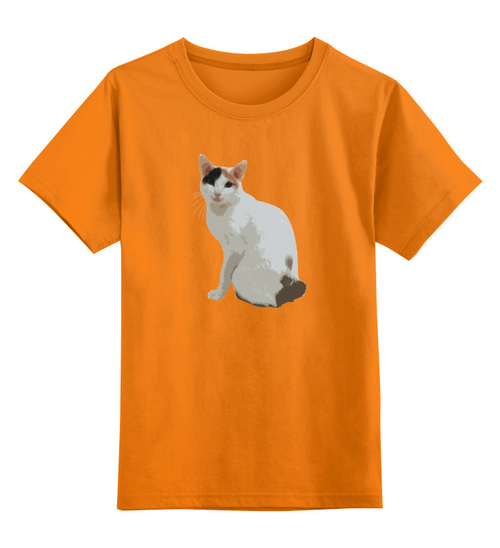Заказать детскую футболку в Москве. Детская футболка классическая унисекс Кошечка от BAD OWL - готовые дизайны и нанесение принтов.