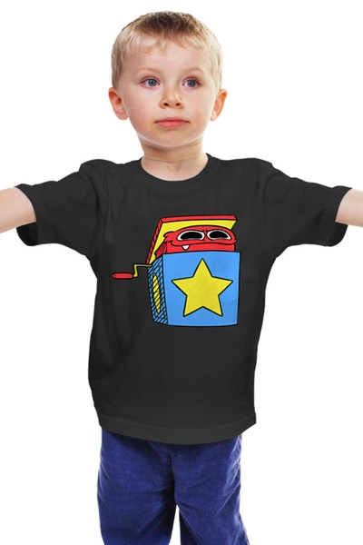 Заказать детскую футболку в Москве. Детская футболка классическая унисекс Поппи Плейтайм: Бокси Бу от weeert - готовые дизайны и нанесение принтов.