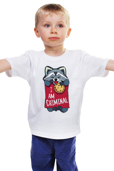 Заказать детскую футболку в Москве. Детская футболка классическая унисекс I Am Criminal от MariYang  - готовые дизайны и нанесение принтов.