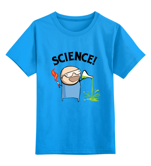 Заказать детскую футболку в Москве. Детская футболка классическая унисекс Science! Ботан от cherdantcev - готовые дизайны и нанесение принтов.