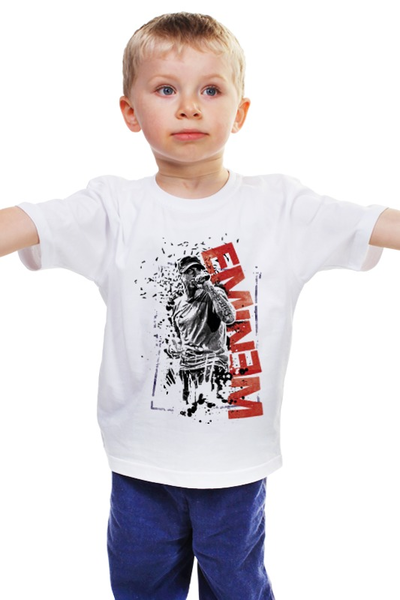 Заказать детскую футболку в Москве. Детская футболка классическая унисекс Eminem от FOR YOU - готовые дизайны и нанесение принтов.