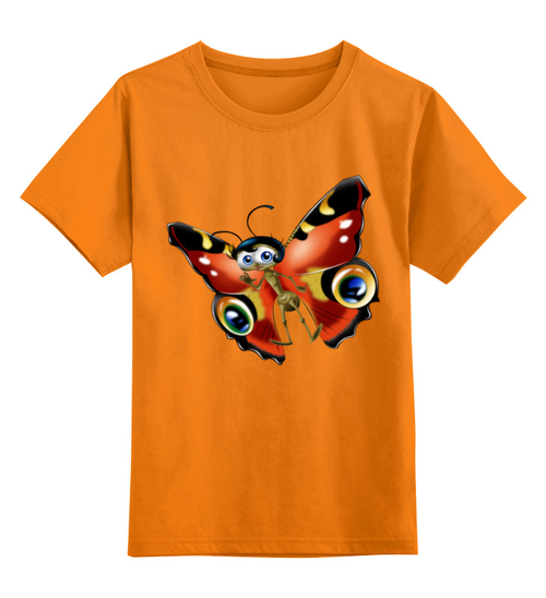 Заказать детскую футболку в Москве. Детская футболка классическая унисекс Бабочка от ПРИНТЫ ПЕЧАТЬ  - готовые дизайны и нанесение принтов.