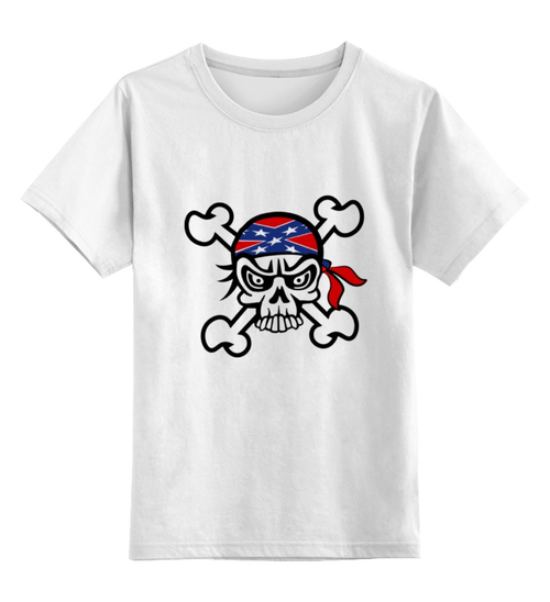 Заказать детскую футболку в Москве. Детская футболка классическая унисекс Череп и кости от trend - готовые дизайны и нанесение принтов.
