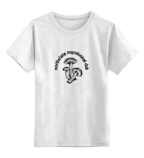 Заказать детскую футболку в Москве. Детская футболка классическая унисекс Клуб грибников от ПРИНТЫ ПЕЧАТЬ  - готовые дизайны и нанесение принтов.