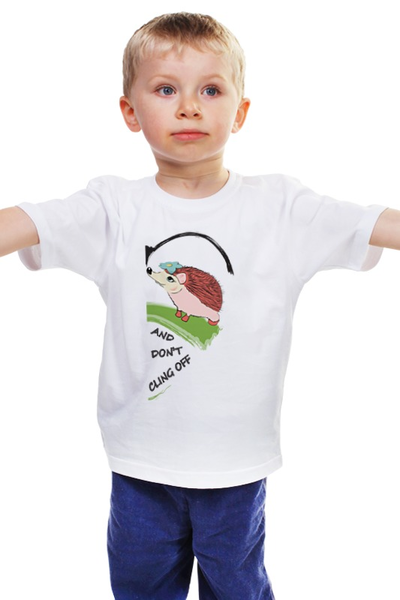 Заказать детскую футболку в Москве. Детская футболка классическая унисекс И не отлипай на английском от PolinaPo - готовые дизайны и нанесение принтов.