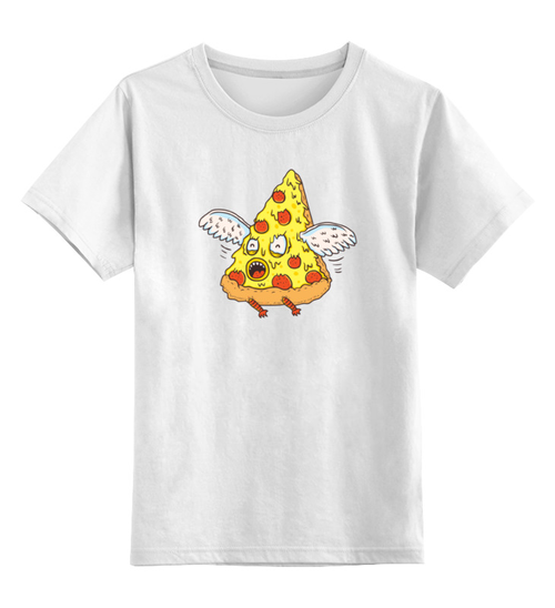 Заказать детскую футболку в Москве. Детская футболка классическая унисекс Пицца от trugift - готовые дизайны и нанесение принтов.