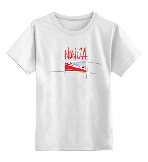 Заказать детскую футболку в Москве. Детская футболка классическая унисекс ninja от Евгений Бобров - готовые дизайны и нанесение принтов.