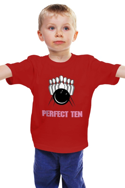 Заказать детскую футболку в Москве. Детская футболка классическая унисекс Страйк (Боулинг) от fanart - готовые дизайны и нанесение принтов.
