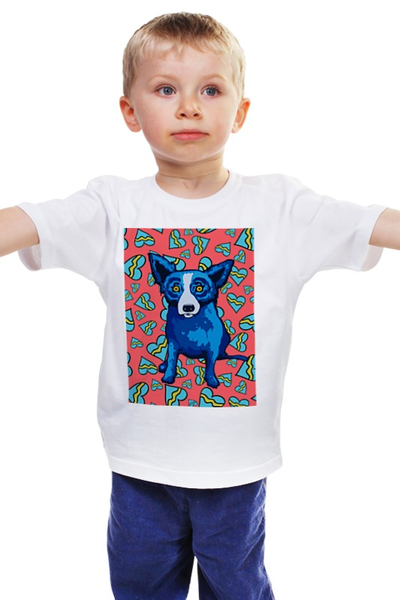 Заказать детскую футболку в Москве. Детская футболка классическая унисекс Синий Пес от Pinky-Winky - готовые дизайны и нанесение принтов.
