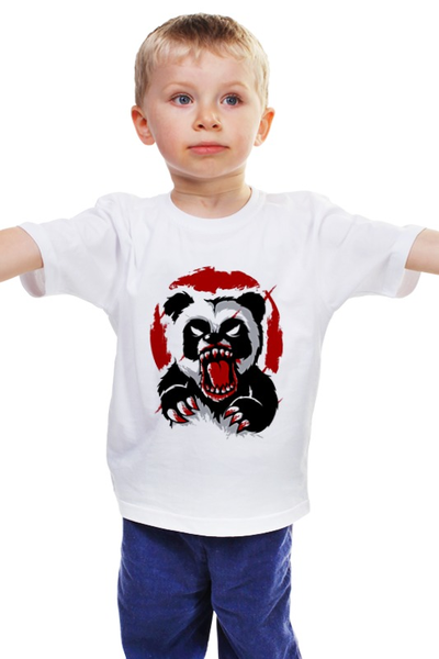 Заказать детскую футболку в Москве. Детская футболка классическая унисекс Разъярённый медведь  от ПРИНТЫ ПЕЧАТЬ  - готовые дизайны и нанесение принтов.
