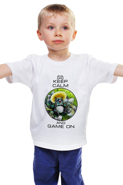 Заказать детскую футболку в Москве. Детская футболка классическая унисекс Raccoon gamer от Анастасия Авина - готовые дизайны и нанесение принтов.
