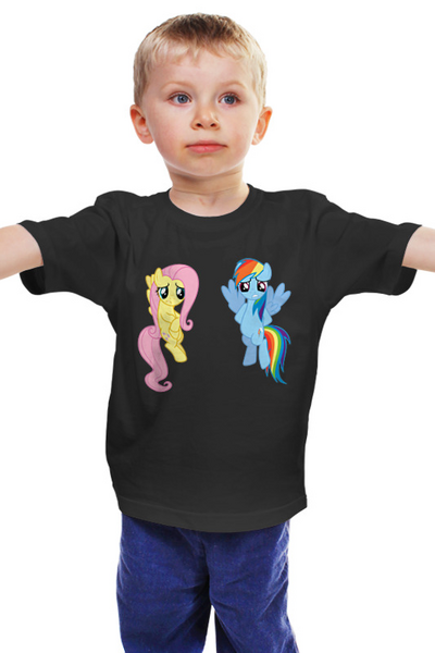 Заказать детскую футболку в Москве. Детская футболка классическая унисекс My Little Pony friendship is magic от manhunt7 - готовые дизайны и нанесение принтов.