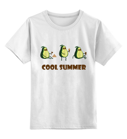 Заказать детскую футболку в Москве. Детская футболка классическая унисекс Cool summer от Наталья Хахлина - готовые дизайны и нанесение принтов.