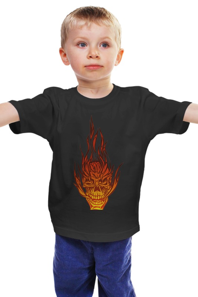 Заказать детскую футболку в Москве. Детская футболка классическая унисекс Череп от valezar - готовые дизайны и нанесение принтов.