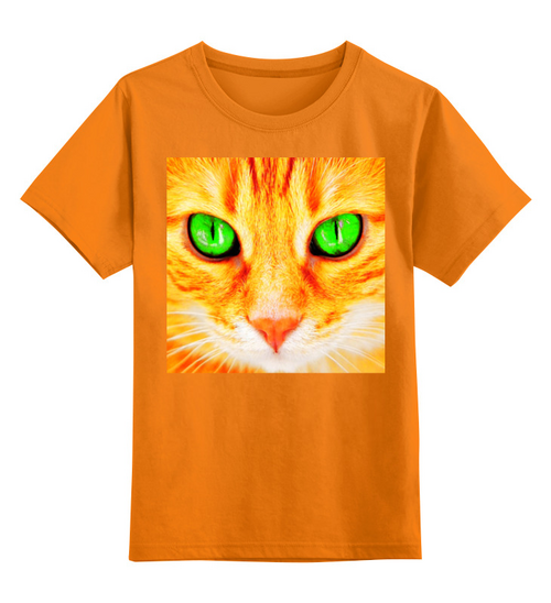 Заказать детскую футболку в Москве. Детская футболка классическая унисекс  Кот/Cat от THE_NISE  - готовые дизайны и нанесение принтов.