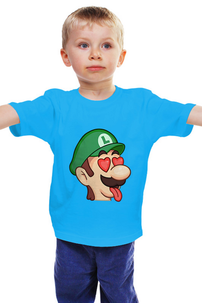 Заказать детскую футболку в Москве. Детская футболка классическая унисекс Luigi от Дана Столыпина - готовые дизайны и нанесение принтов.