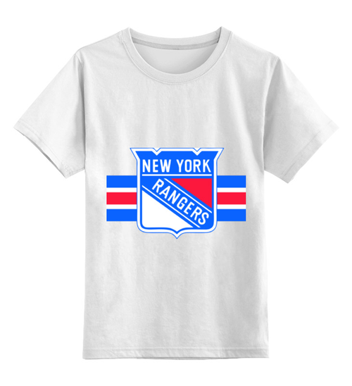 Заказать детскую футболку в Москве. Детская футболка классическая унисекс Нью-Йорк Рейнджерс  от kspsshop - готовые дизайны и нанесение принтов.