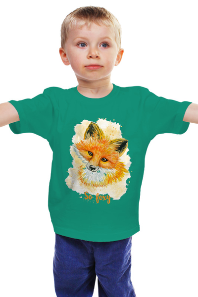 Заказать детскую футболку в Москве. Детская футболка классическая унисекс Лисичка от nadegda - готовые дизайны и нанесение принтов.