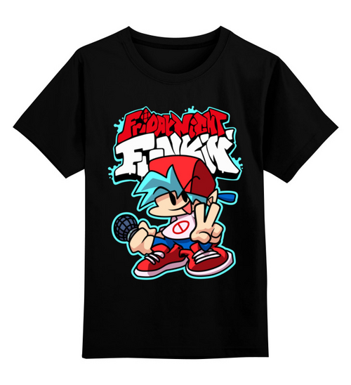 Заказать детскую футболку в Москве. Детская футболка классическая унисекс Friday Night Funkin  от geekbox - готовые дизайны и нанесение принтов.