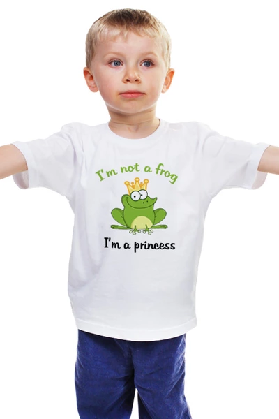 Заказать детскую футболку в Москве. Детская футболка классическая унисекс Лягушка от Top Merch - готовые дизайны и нанесение принтов.