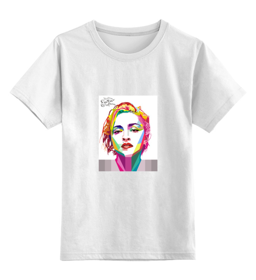 Заказать детскую футболку в Москве. Детская футболка классическая унисекс Madonna от Fedor - готовые дизайны и нанесение принтов.