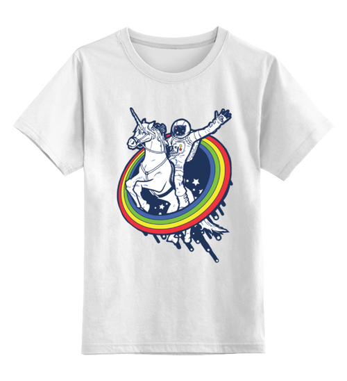 Заказать детскую футболку в Москве. Детская футболка классическая унисекс Космонавт от coolmag - готовые дизайны и нанесение принтов.