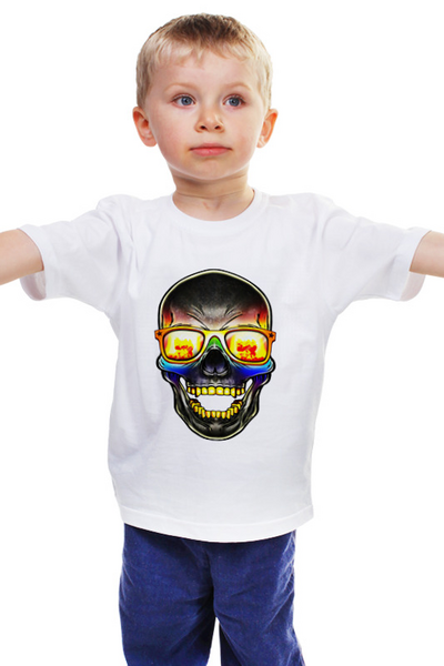 Заказать детскую футболку в Москве. Детская футболка классическая унисекс Черепушка от THE_NISE  - готовые дизайны и нанесение принтов.