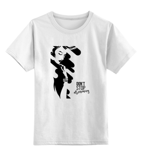 Заказать детскую футболку в Москве. Детская футболка классическая унисекс Don't stop dreaming от Мария Никитина - готовые дизайны и нанесение принтов.